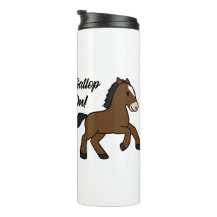 Adorable Gallop On! Happy Foal Kawaii Horse Design Thermal Tumbler