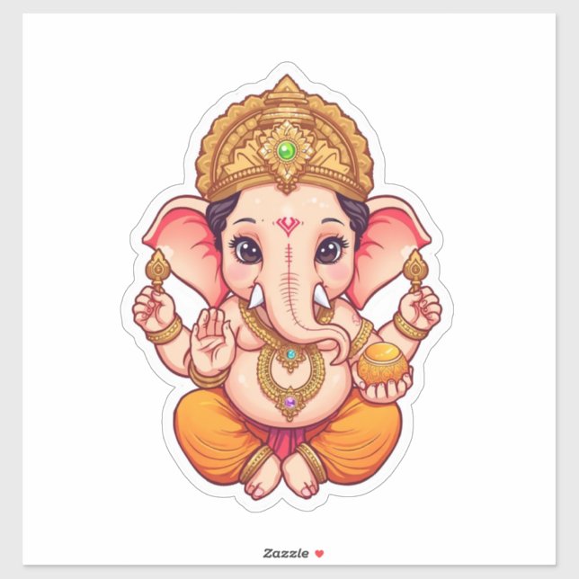 Adorable Ganpati Bappa – Chibi Style Ganesha with  (Sheet)