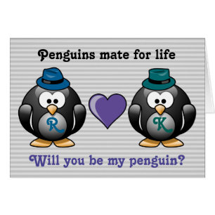 Adorable Gay Penguins Two Grooms Love Heart Hat