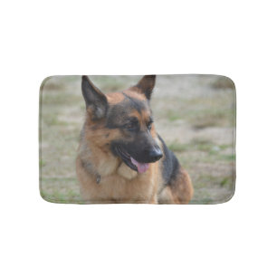 Adorable German Shepherd Bath Mat