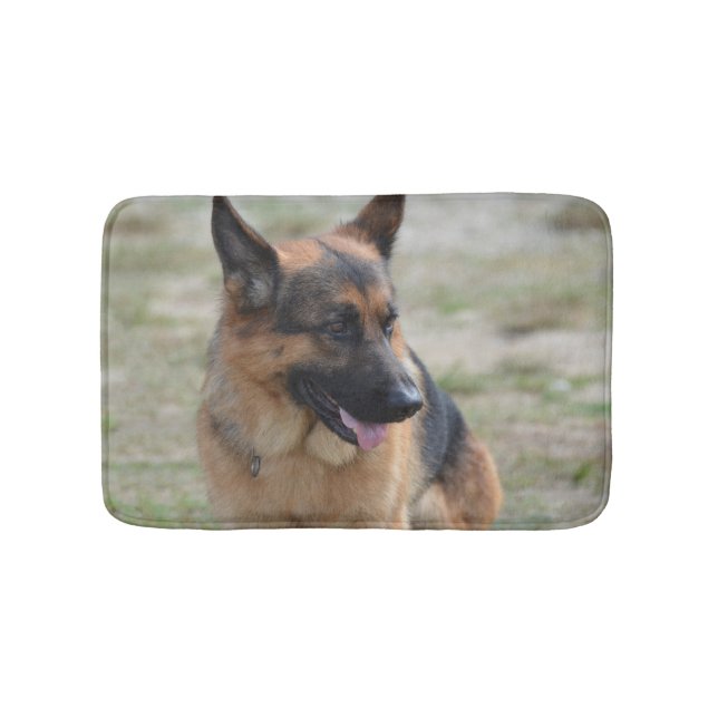 Adorable German Shepherd Bath Mat (Front)