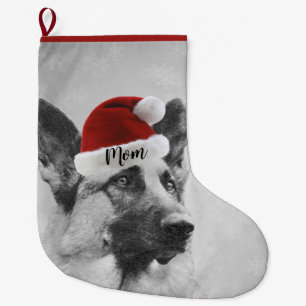 Adorable German Shepherd Christmas Stocking