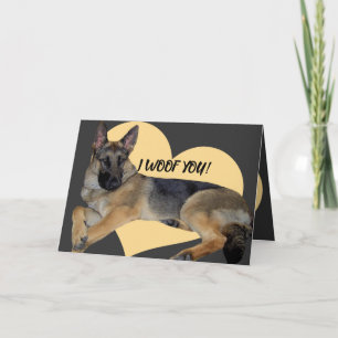 Adorable German Shepherd Valentine's Day Card