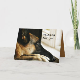 Adorable German Shepherd Valentine's Day Card