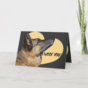 Adorable German Shepherd Valentine's Day Card