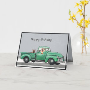 Adorable German Shepherd Watercolor Birthday Card