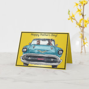 Adorable German Shepherd Watercolor Father's Day Card