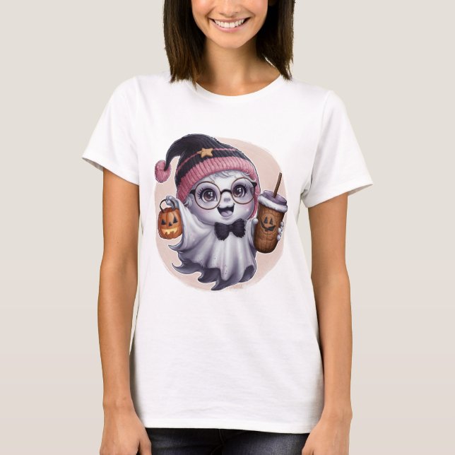 Adorable Ghost Halloween T-Shirt (Front)