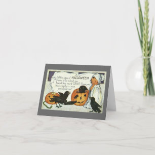 Adorable Ghost Vintage Halloween Note Card
