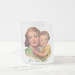 Adorable Gift for Mother's Day Frosted Glass Coffee Mug