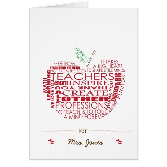 Adorable Gift for Teachers Card