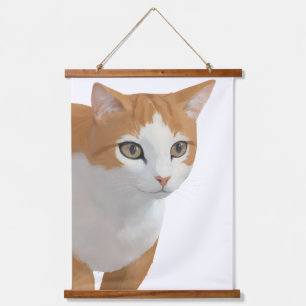 Adorable Ginger Cat Art Hanging Tapestry