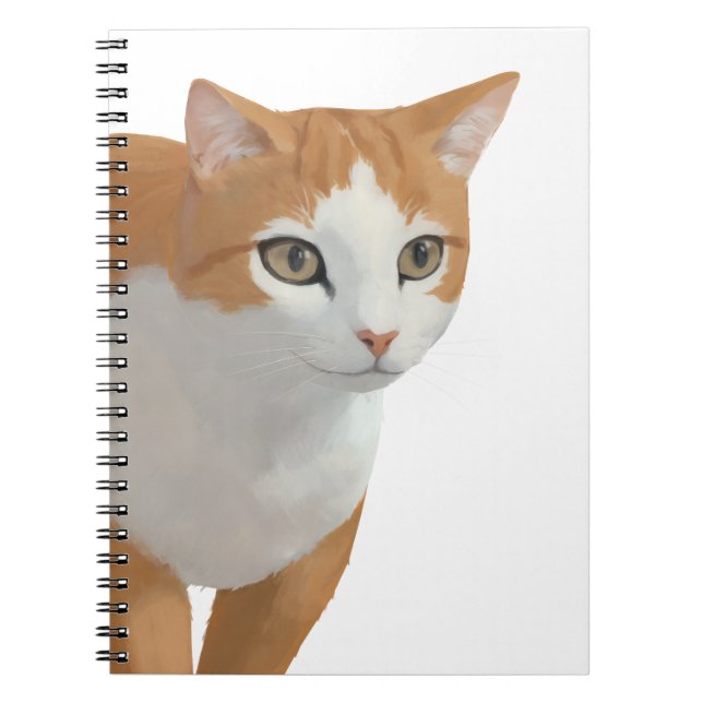 Adorable Ginger Cat Art Notebook (Front)