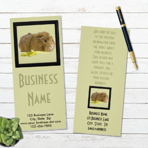 Adorable Ginger Guinea Pig Photo Pet Care Business Rack Card