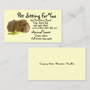 Adorable Ginger Guinea Pig Photograph Template Business Card