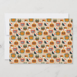 Adorable Gingerbread Cat Christmas Holiday Card