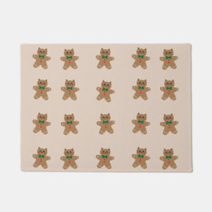 Adorable Gingerbread Cat Cookies Doormat