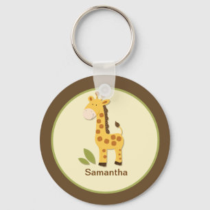 ADORABLE GIRAFFE CUSTOMIZABLE KEYCHAIN