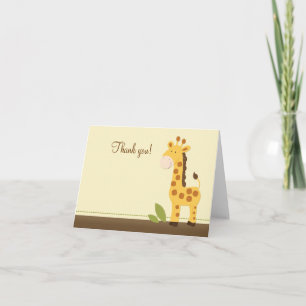 Adorable Giraffe Folded Thank you notes