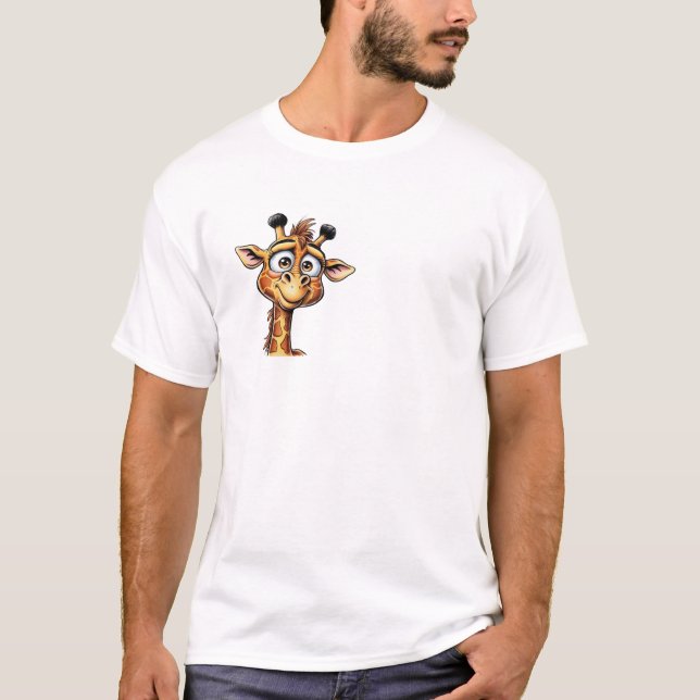 "Adorable Giraffe in Action!" T-Shirt (Front)