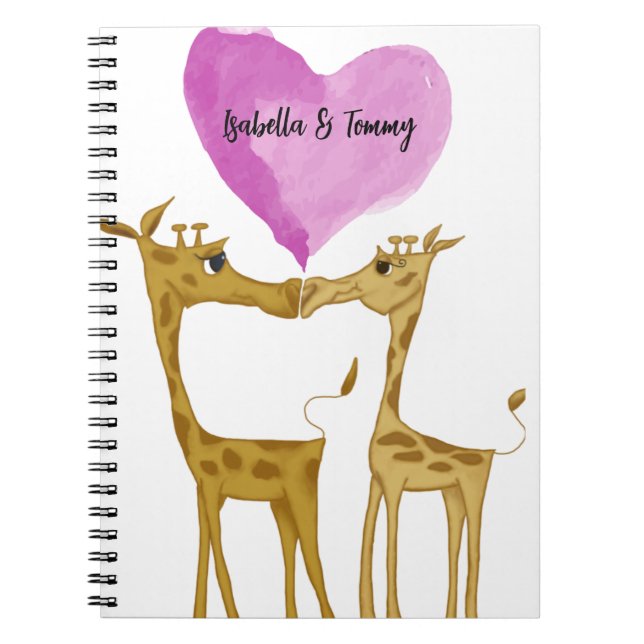 Adorable Giraffe Lovers Notebook (Front)