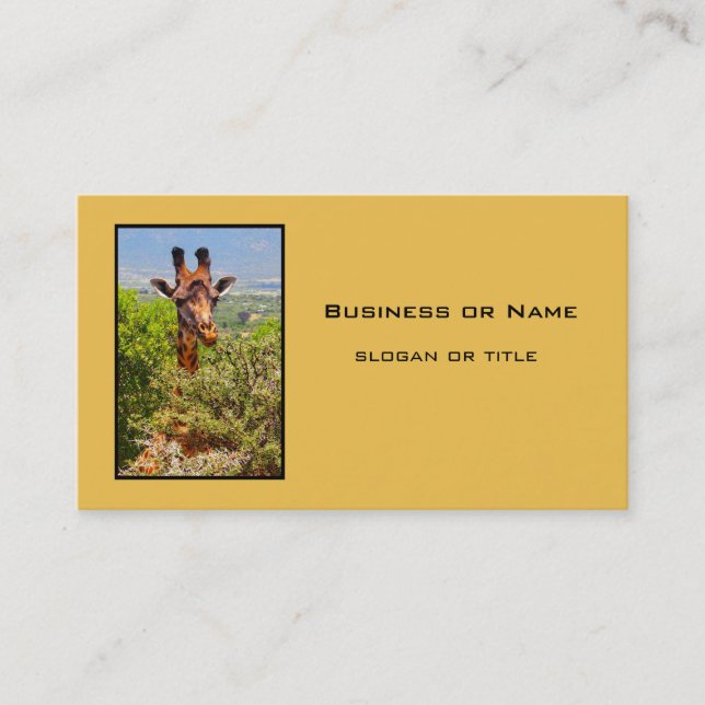 Adorable Giraffe Poking His Head Above The Trees Business Card (Front)