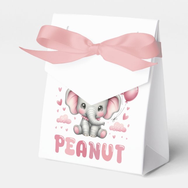 Adorable Girl Little Peanut  Favour Box (Front Side)