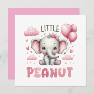 Adorable Girl Little Peanut  Invitation