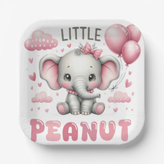 Adorable Girl Little Peanut Paper Plate