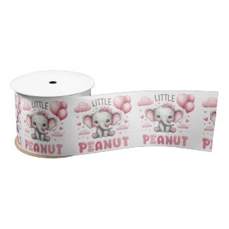 Adorable Girl Little Peanut  Satin Ribbon