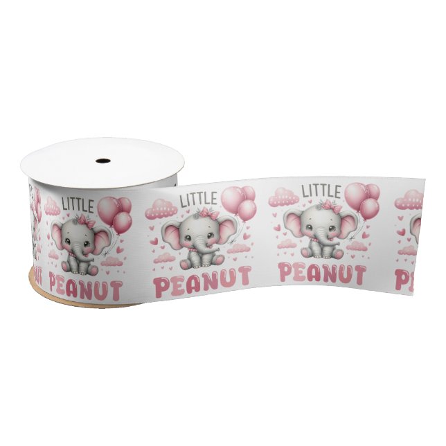 Adorable Girl Little Peanut  Satin Ribbon (Spool)