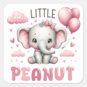 Adorable Girl Little Peanut  Square Sticker