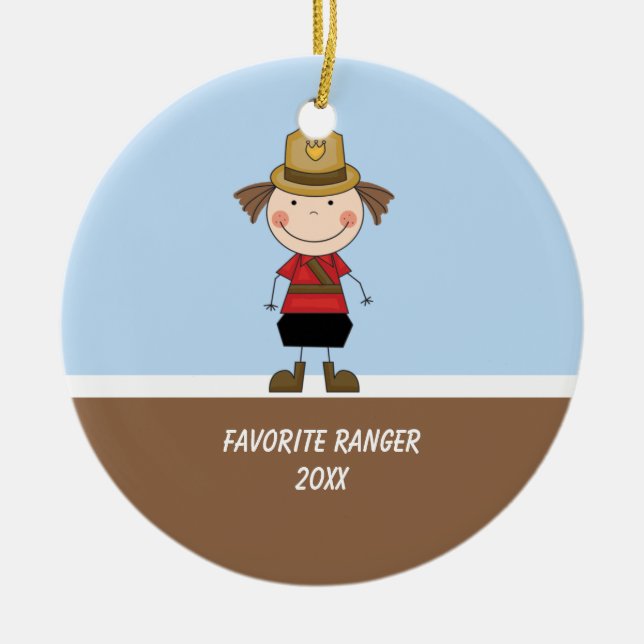 Adorable Girl Ranger Ornament (Front)