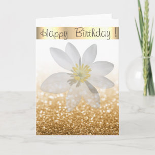 Adorable Girly,Daisy ,Glittery,Bokeh ,Personalised Card