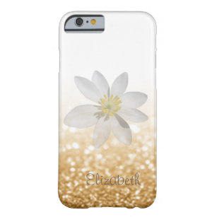 Adorable Girly,Daisy ,Glittery,Bokeh ,Personalised Barely There iPhone 6 Case