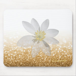 Adorable Girly,Daisy ,Glittery,Bokeh ,Personalised Mouse Mat