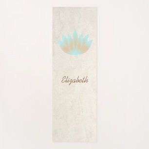 Adorable Girly  Lotus Flower -Personalised Yoga Mat