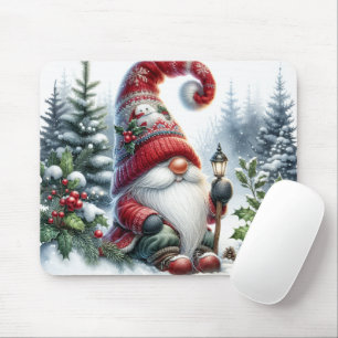 Adorable Gnome Christmas Landscape Mouse Mat