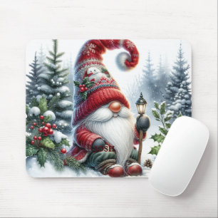 Adorable Gnome Christmas Landscape Mouse Mat