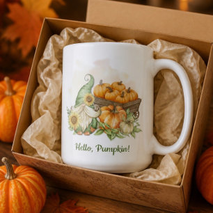 Adorable Gnome Hello Pumpkin Coffee Mug