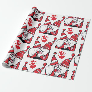 Adorable Gnome Kisses Wrapping Paper