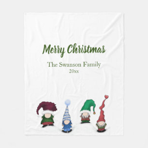 Adorable Gnome Posse Fleece Blanket