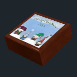 Adorable Gnome Posse Gift Box<br><div class="desc">This adorable gift box is decorated with the festive gnome posse ready for the holiday season. Personalise this cheerful gnome gift box by adding your text or deleting it to leave it blank. The perfect gift for the gnome lover in your life. Based on an original art piece by ©...</div>
