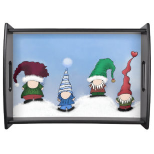 Adorable Gnome Posse Serving Tray