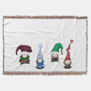 Adorable Gnome Posse Throw Blanket