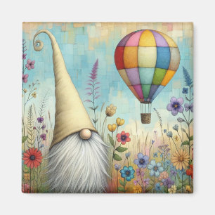 Adorable Gnome Refrigerator Magnet-Square Magnet