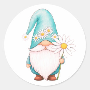 Adorable Gnome Sheet or Roll of Stickers