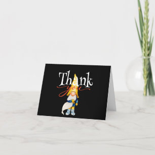 Adorable Gnome Thank You  Holiday Card