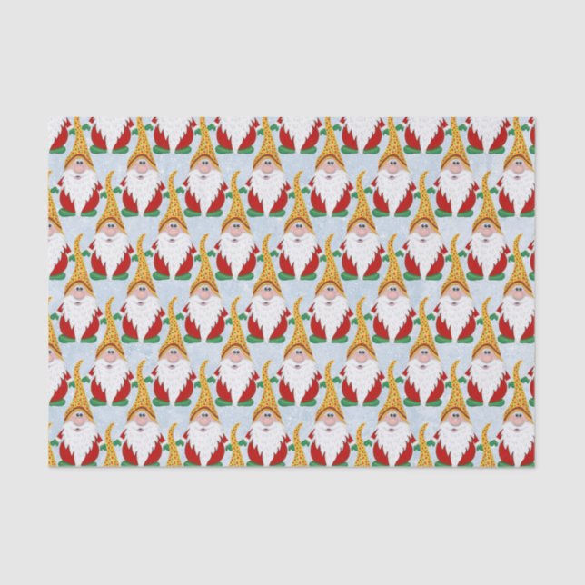 Adorable Gnome Xmas Christmas Kids Tissue Paper (Front)