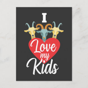 Adorable Goat Lover Mum Humour Animal Family Postcard